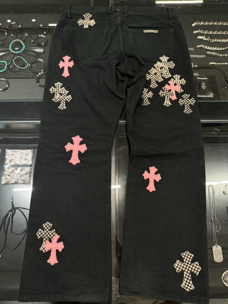 Chrome Hearts Chrome Hearts Black Pink Check Jeans-yf Size US 36 / EU 52 - 2 Thumbnail