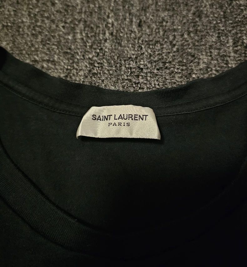 Saint Laurent Paris Saint Laurent Black Short Sleeve T-Shirt-yf Size US S / EU 44-46 / 1 - 3 Thumbnail