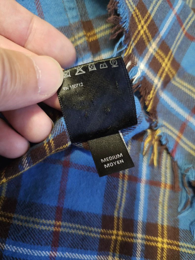 Amiri Amiri Blue Plaid Oversize Shirt-yf Size US M / EU 48-50 / 2 - 7 Thumbnail
