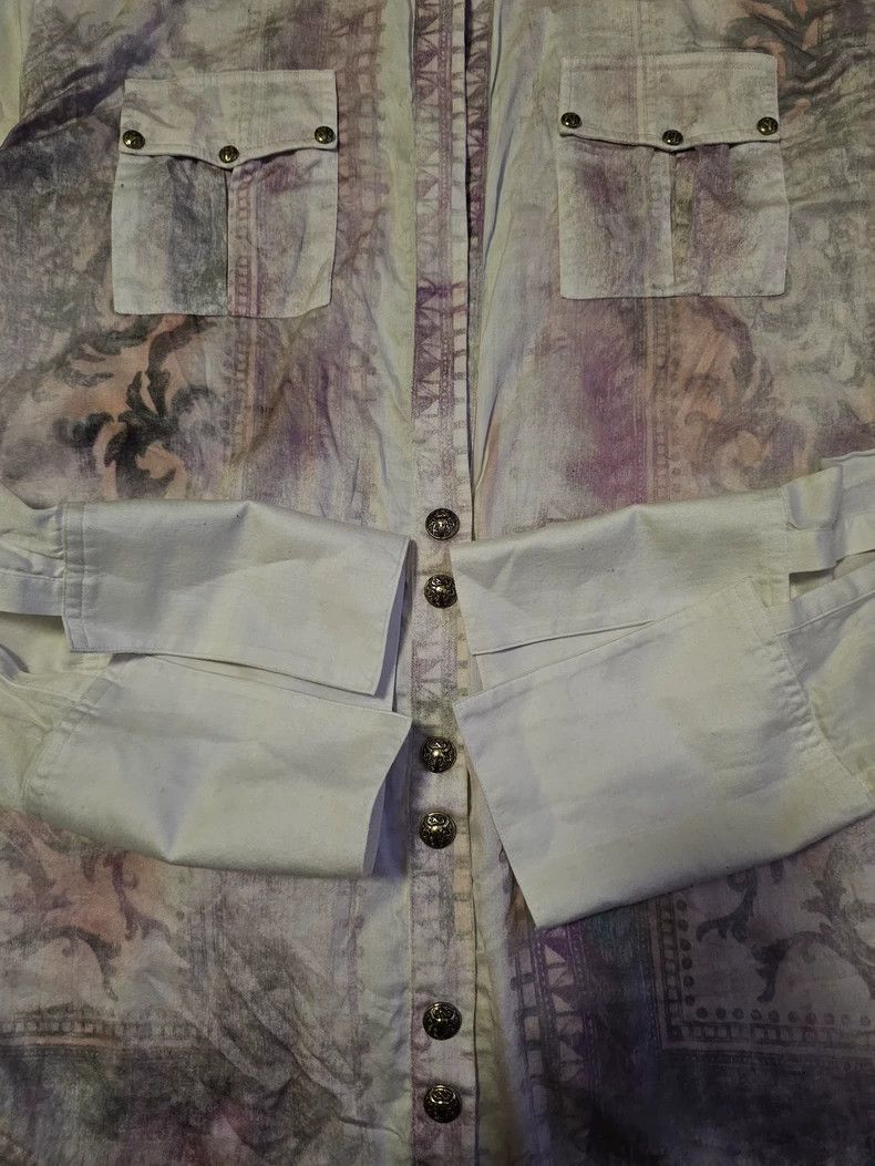 Balmain Balmain Floral Print Long Sleeve Shirt-yf Size US L / EU 52-54 / 3 - 6 Thumbnail