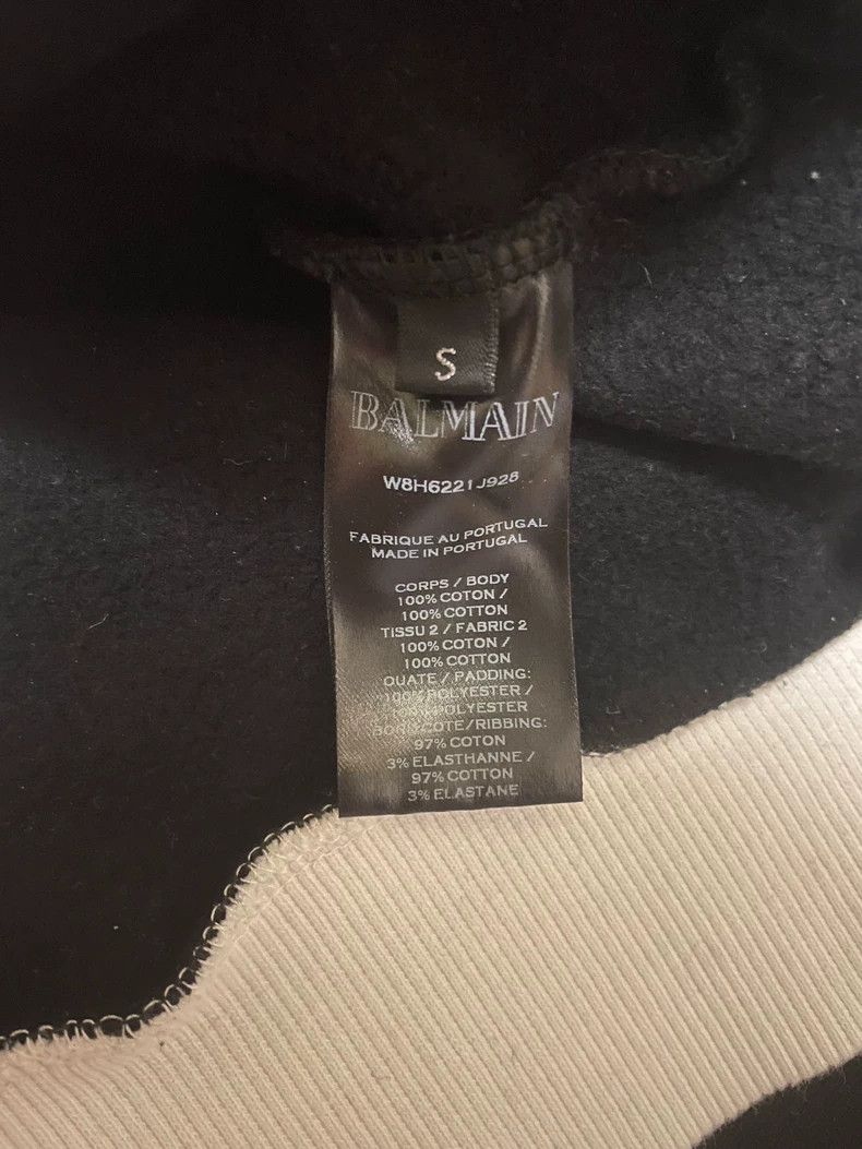 Balmain Balmain Men's Black White Logo Sweatshirt-yf Size US S / EU 44-46 / 1 - 6 Thumbnail