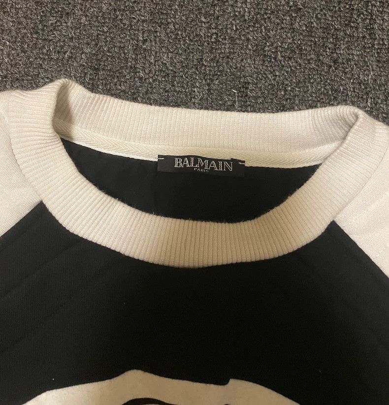 Balmain Balmain Men's Black White Logo Sweatshirt-yf Size US S / EU 44-46 / 1 - 4 Thumbnail