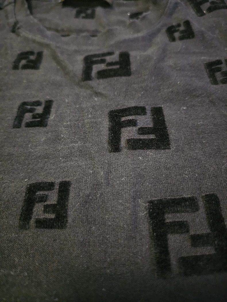 Fendi Fendi Flocking Pattern Short-sleeve T-shirt-yf Size US M / EU 48-50 / 2 - 2 Thumbnail