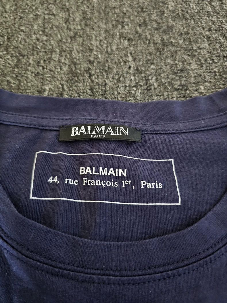 Balmain Balmain Paris Logo Short Sleeve T-Shirt-yf Size US M / EU 48-50 / 2 - 3 Thumbnail
