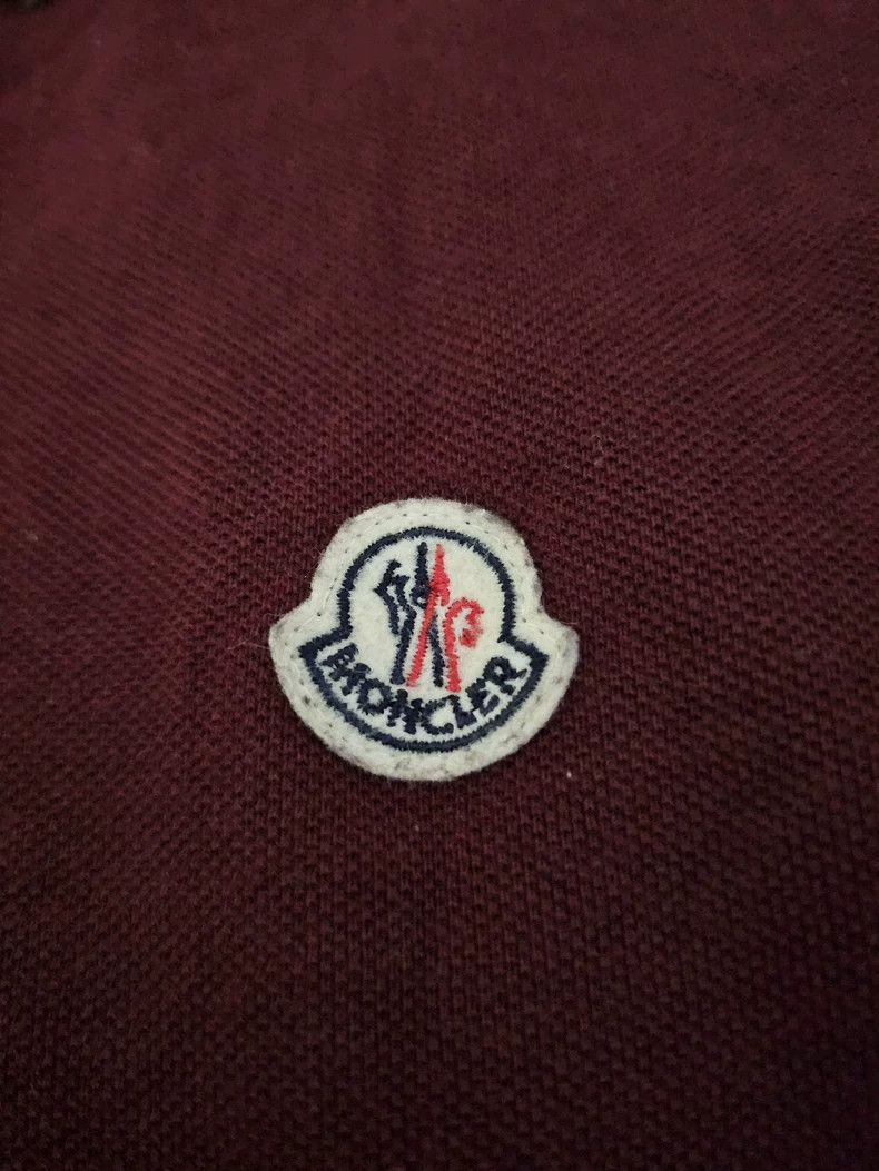 Moncler Moncler Men's Burgundy Long Sleeve Polo-yf Size US L / EU 52-54 / 3 - 3 Thumbnail