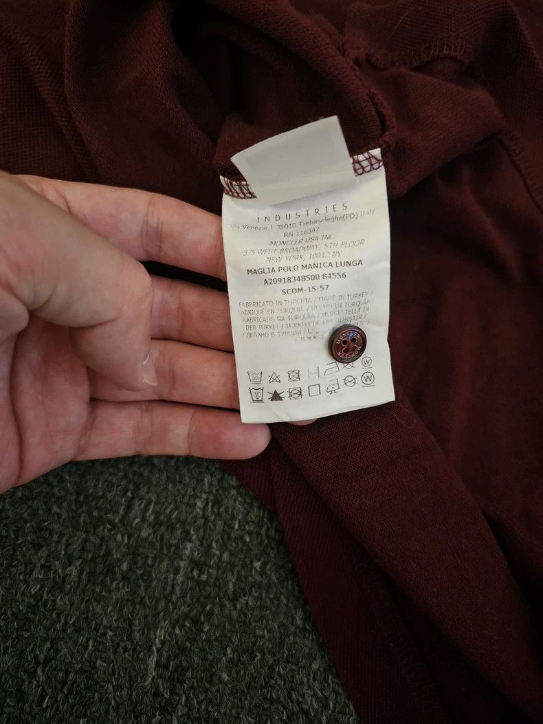 Moncler Moncler Men's Burgundy Long Sleeve Polo-yf Size US L / EU 52-54 / 3 - 7 Thumbnail