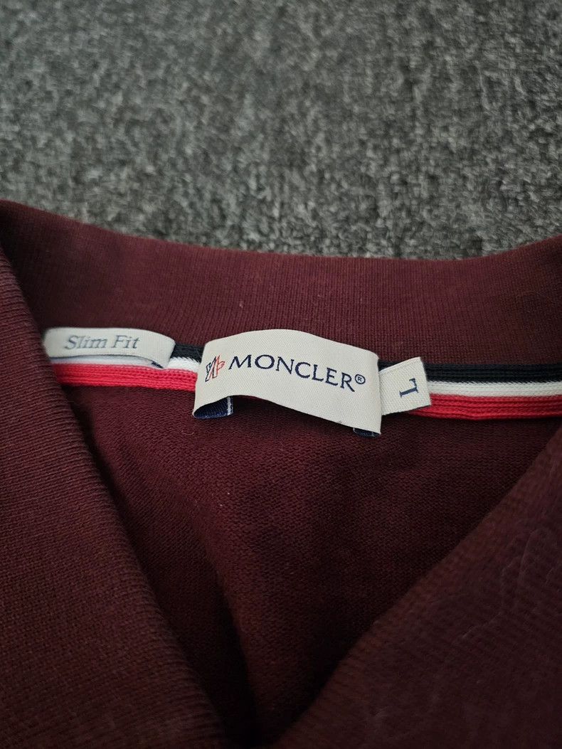 Moncler Moncler Men's Burgundy Long Sleeve Polo-yf Size US L / EU 52-54 / 3 - 4 Thumbnail