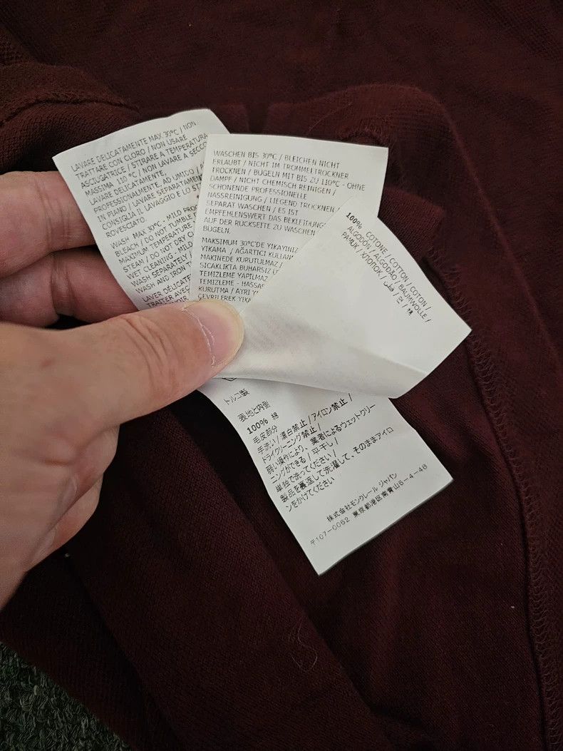 Moncler Moncler Men's Burgundy Long Sleeve Polo-yf Size US L / EU 52-54 / 3 - 8 Thumbnail