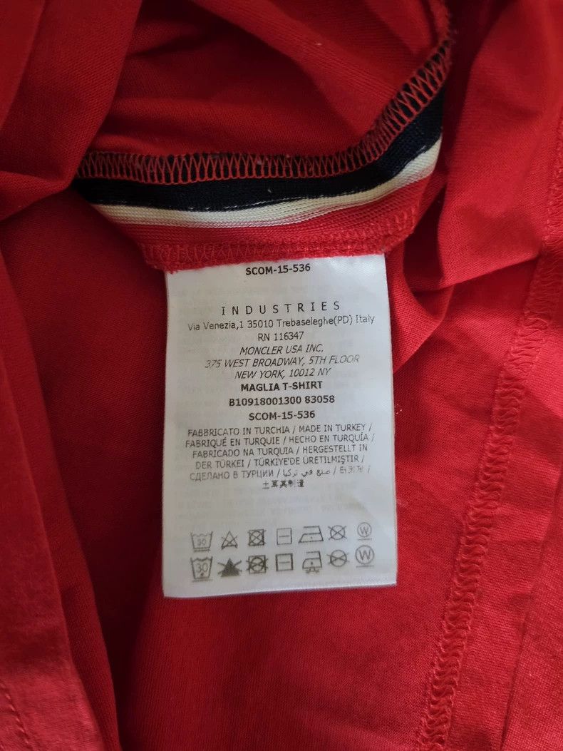 Moncler Moncler Men's Red Short Sleeve T-Shirt-yf Size US L / EU 52-54 / 3 - 8 Thumbnail