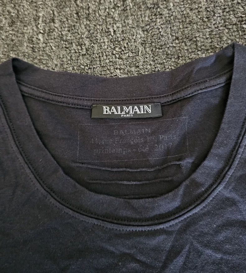 Balmain Balmain Embroidered Short Sleeve T-Shirt-yf Size US XS / EU 42 / 0 - 3 Thumbnail