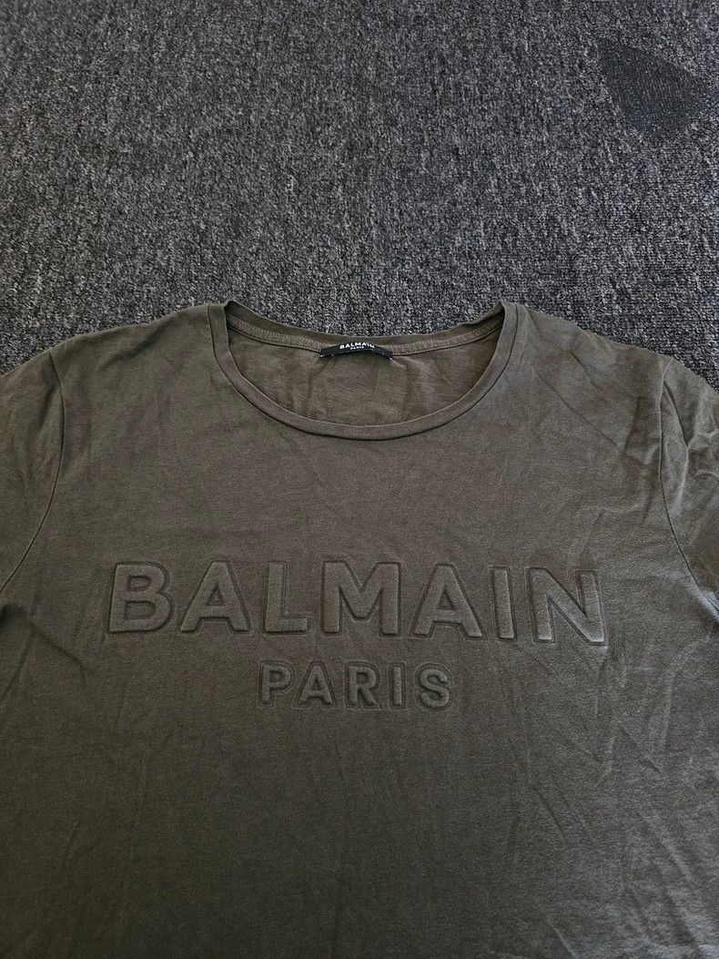 Balmain Balmain Paris Embossed Short Sleeve T-Shirt-yf Size US M / EU 48-50 / 2 - 2 Thumbnail