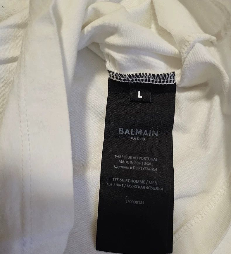 Balmain Balmain Paris White Short Sleeve T-shirt-yf Size US M / EU 48-50 / 2 - 5 Thumbnail