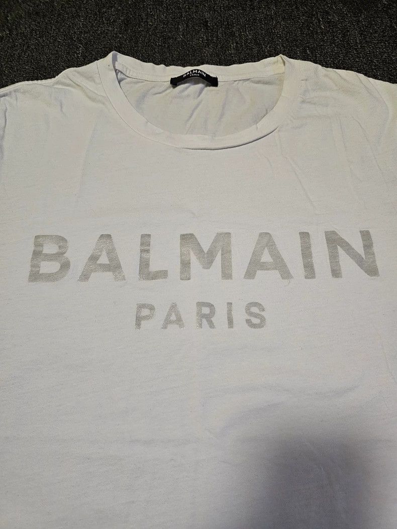 Balmain Balmain Paris White Short Sleeve T-shirt-yf Size US M / EU 48-50 / 2 - 2 Thumbnail