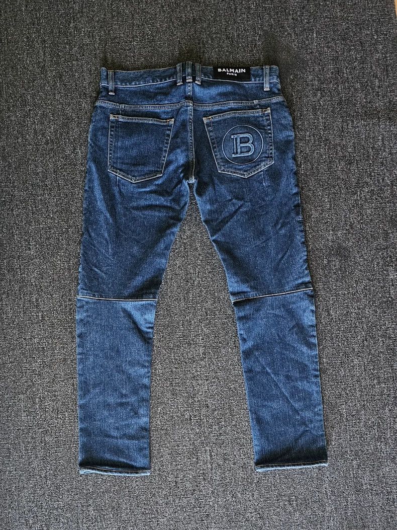 Balmain Balmain Moto Denim Jeans Altered Hem-yf Size US 32 / EU 48 - 3 Thumbnail