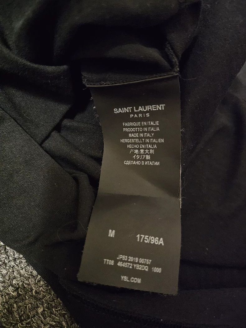 Saint Laurent Paris Saint Laurent Black Short Sleeve T-Shirt-yf Size US S / EU 44-46 / 1 - 5 Thumbnail