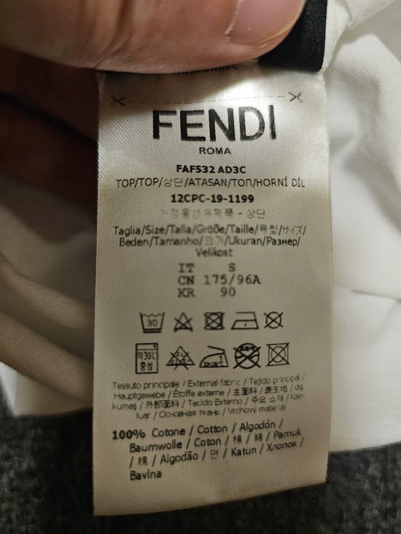 Fendi Fendi White Short Sleeve Logo T-Shirt-yf Size US S / EU 44-46 / 1 - 7 Thumbnail