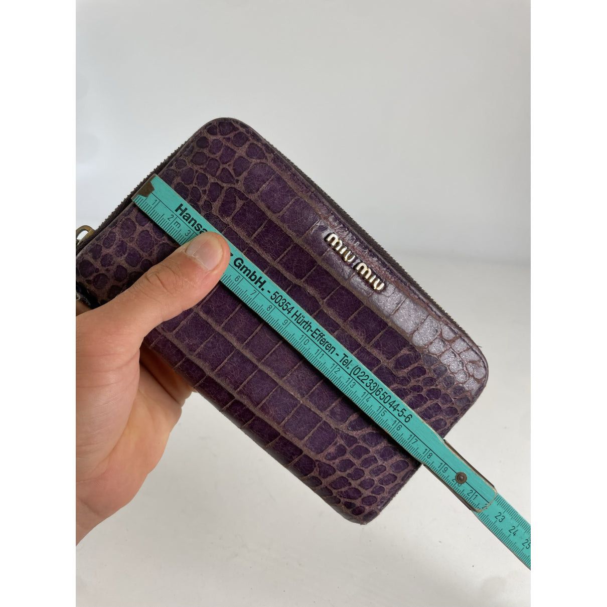 Miu Miu Purple Leather Wallet Size ONE SIZE - 5 Thumbnail