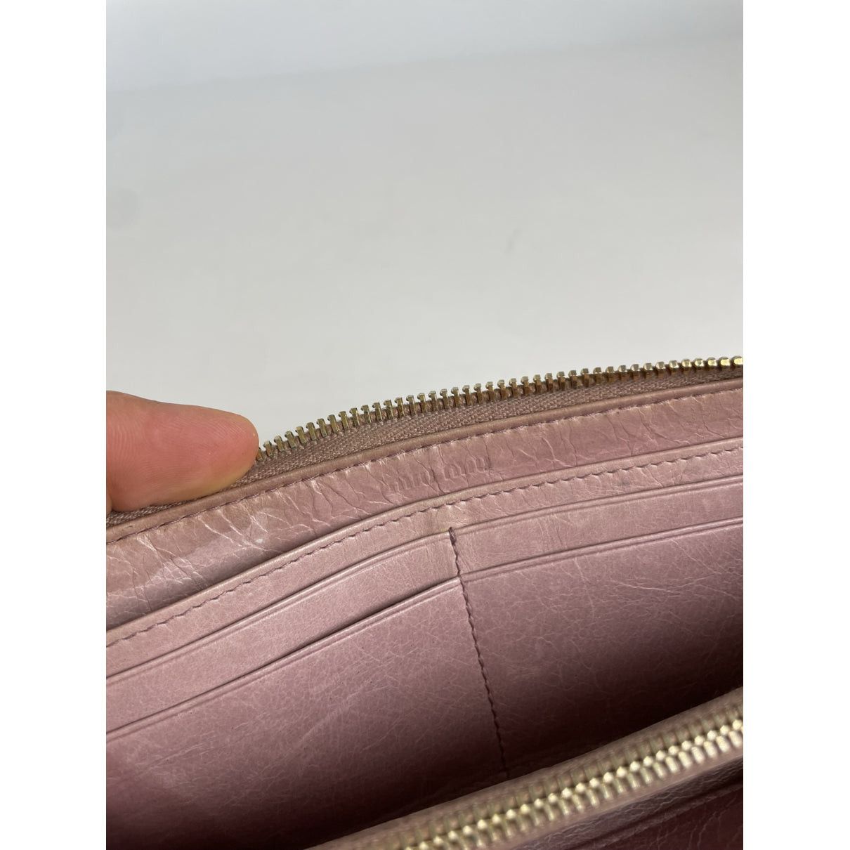 Miu Miu Beige Leather Wallet Size ONE SIZE - 4 Thumbnail