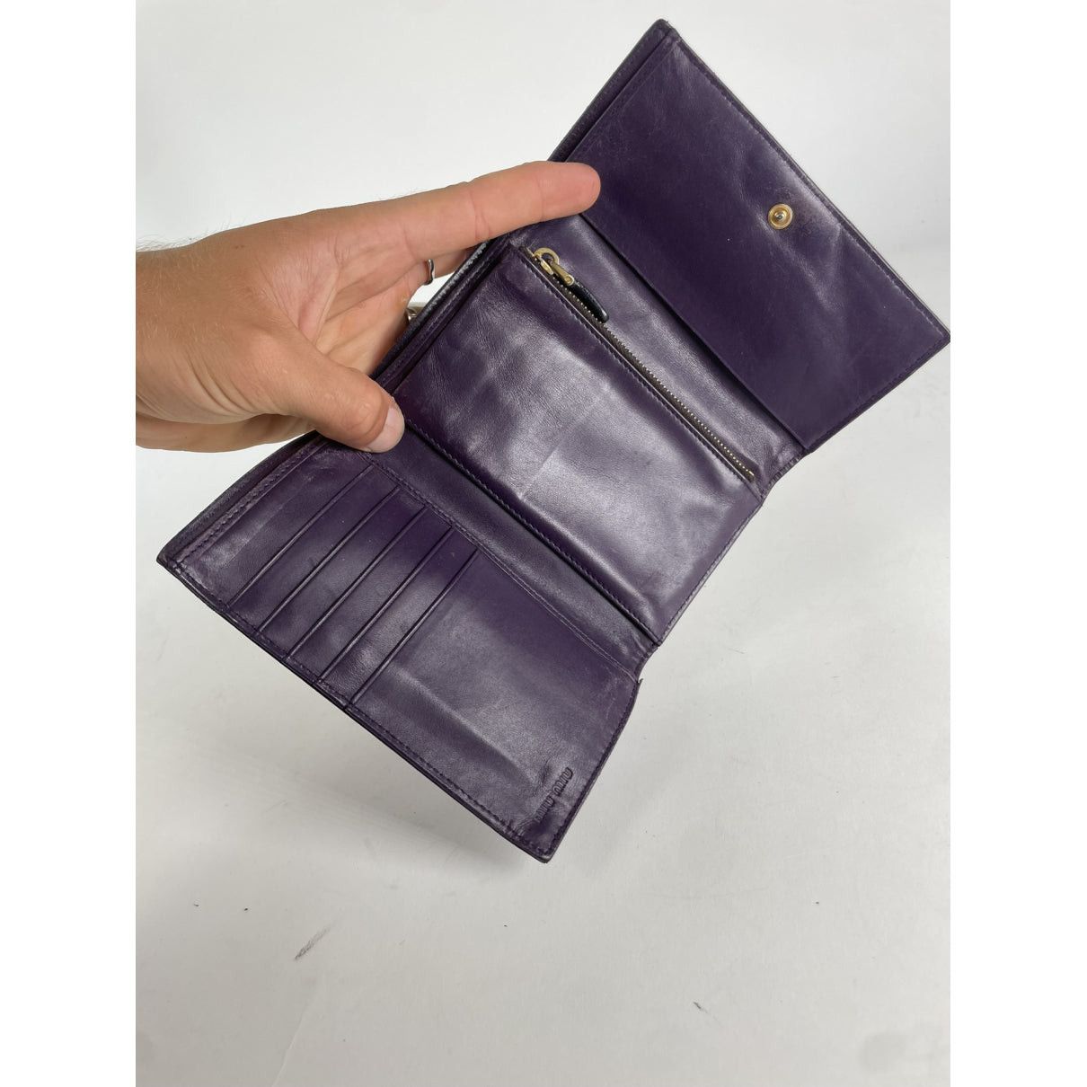 Miu Miu Pink Leather Wallet Size ONE SIZE - 4 Thumbnail