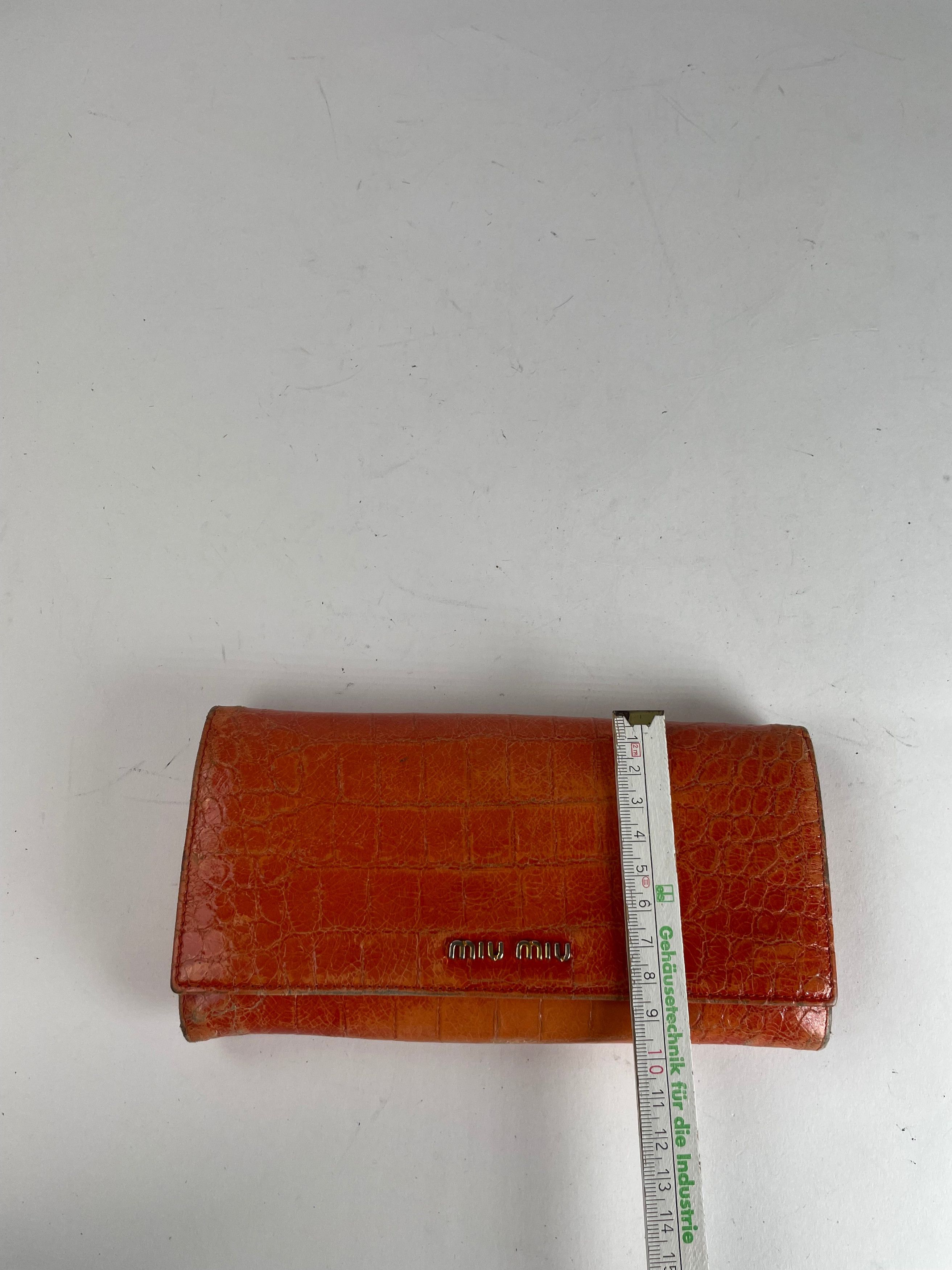 Miu Miu Vintage Leather Wallet Orange Size ONE SIZE - 5 Thumbnail