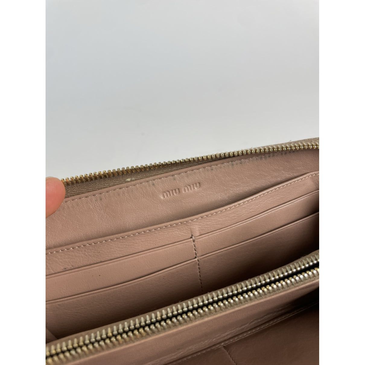Miu Miu Pink Leather Wallet Size ONE SIZE - 4 Thumbnail