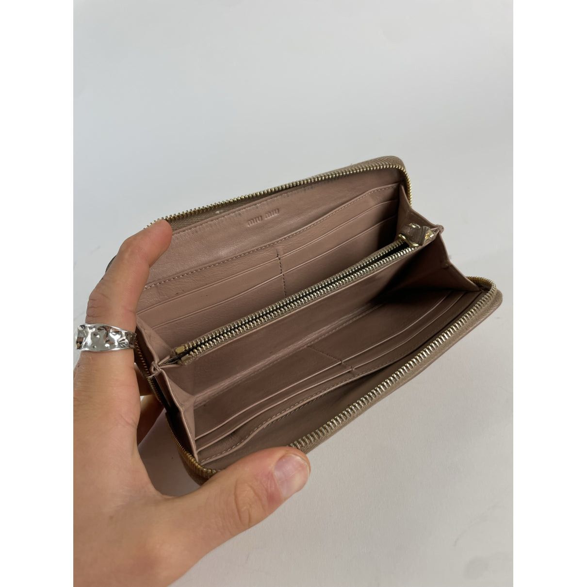 Miu Miu Pink Leather Wallet Size ONE SIZE - 3 Thumbnail