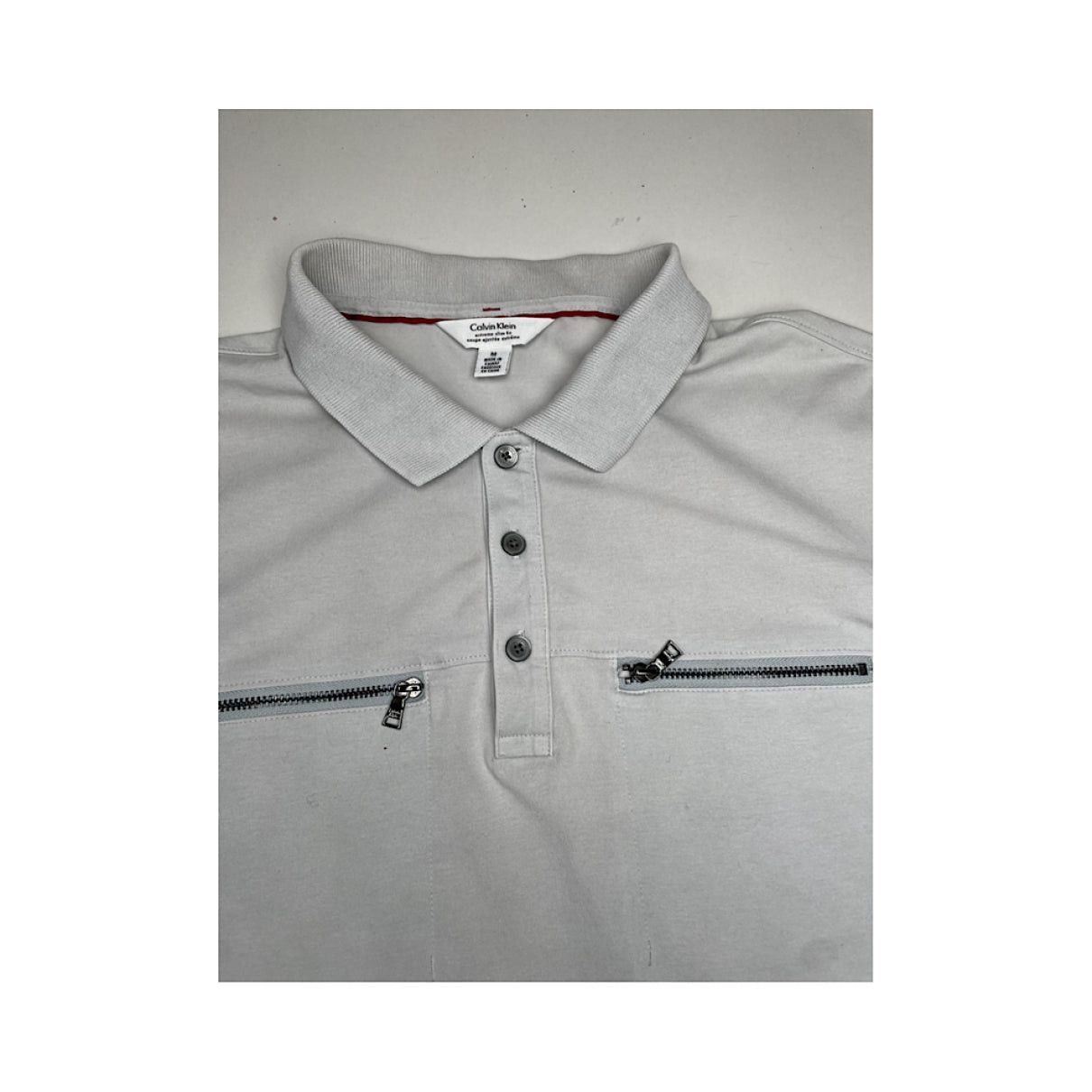 Calvin Klein Grey Cotton Polo Shirt Size S / US 4 / IT 40 - 3 Thumbnail