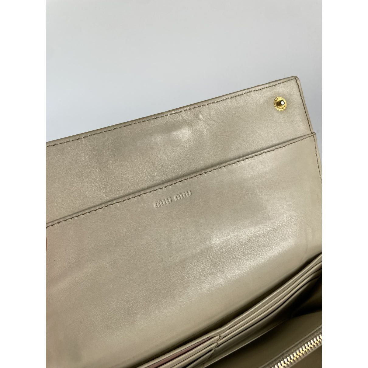 Miu Miu White Leather Wallet Size ONE SIZE - 4 Thumbnail