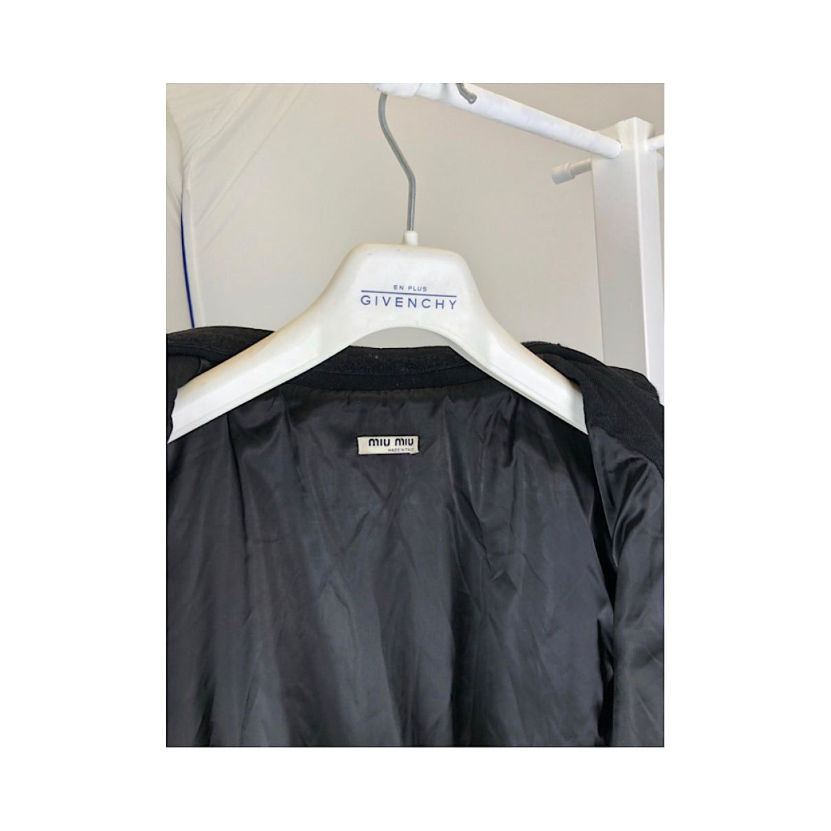 Miu Miu Black Cotton Coat Size L / US 10 / IT 46 - 2 Thumbnail