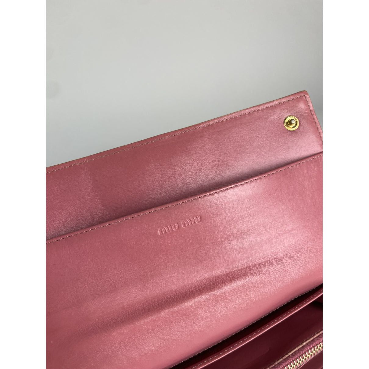 Miu Miu Pink Leather Wallet Size ONE SIZE - 4 Thumbnail