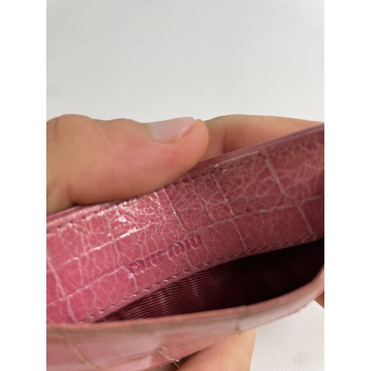 Miu Miu Pink Leather Purse Size ONE SIZE - 4 Thumbnail