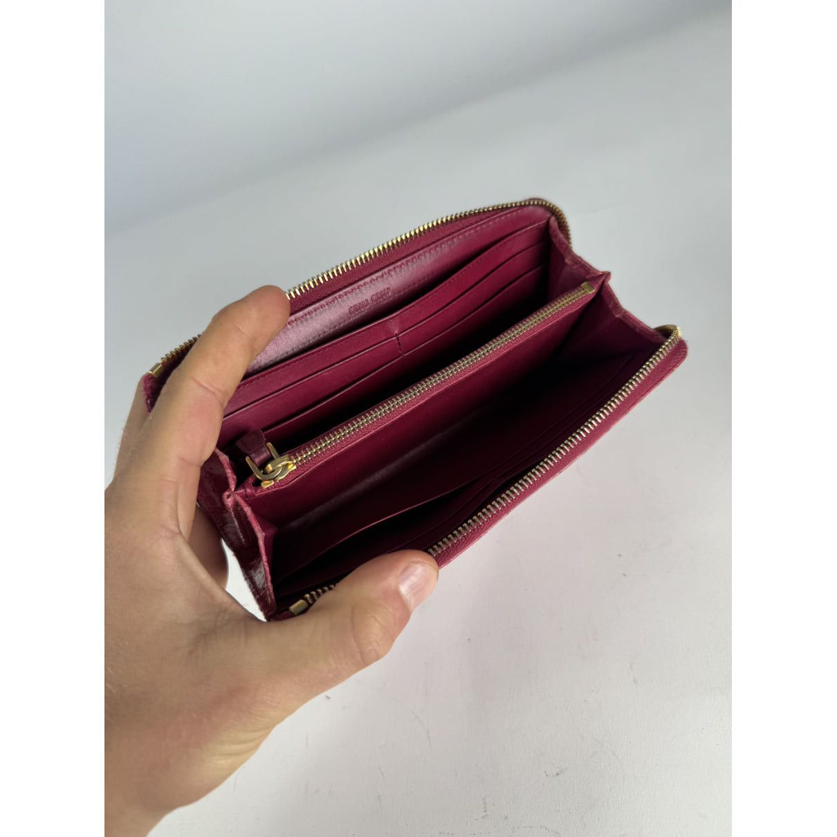 Miu Miu Pink Leather Wallet Size ONE SIZE - 3 Thumbnail