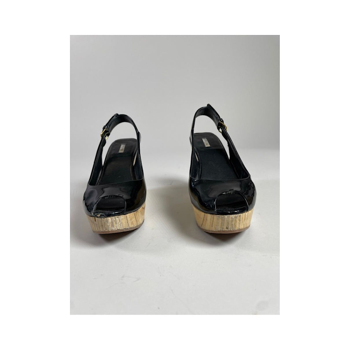 Miu Miu Black Patent Leather Heel Size US 6 / IT 36 - 4 Thumbnail