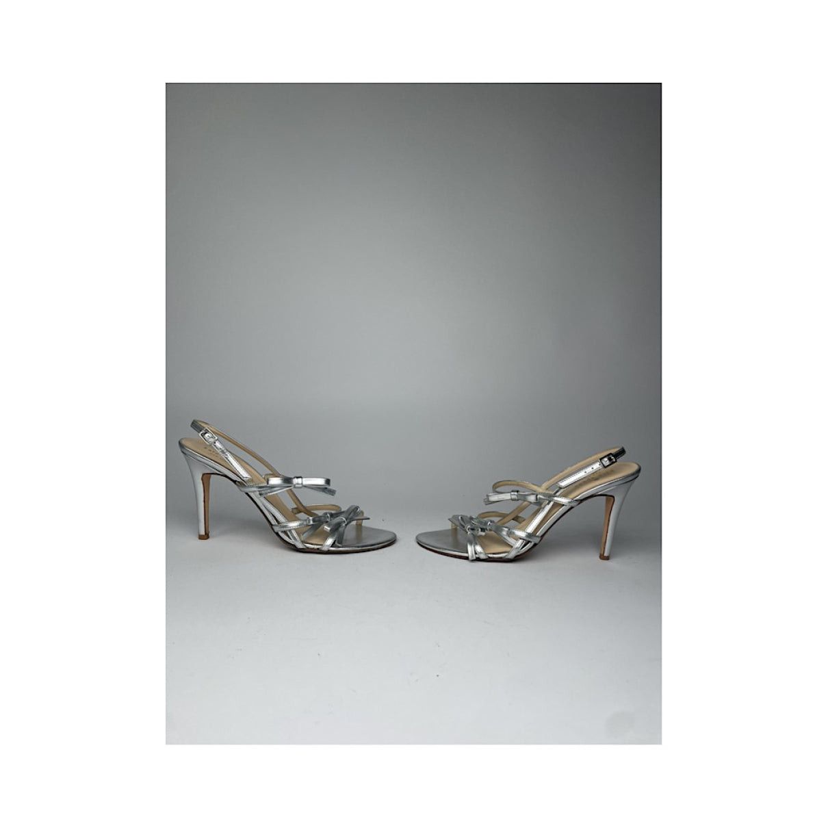 Kate Spade Silver Leather Heel Size US 8.5 / IT 38.5 - 2 Thumbnail