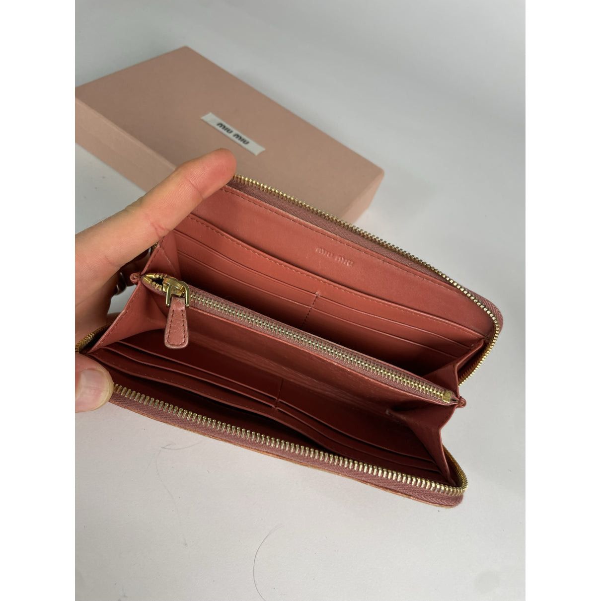 Miu Miu Brown Leather Wallet Size ONE SIZE - 4 Thumbnail