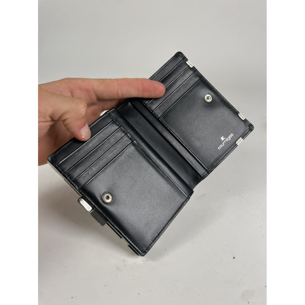Courreges Courrèges Turquoise Leather Wallet Size ONE SIZE - 3 Thumbnail