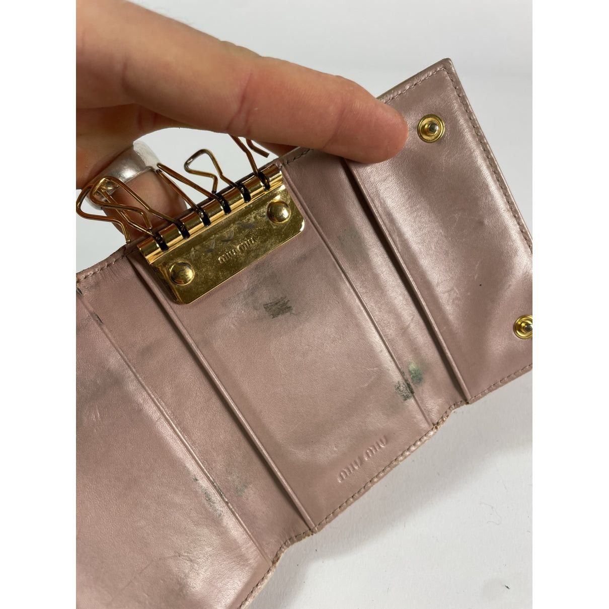 Miu Miu Beige Leather Purse Size ONE SIZE - 4 Thumbnail