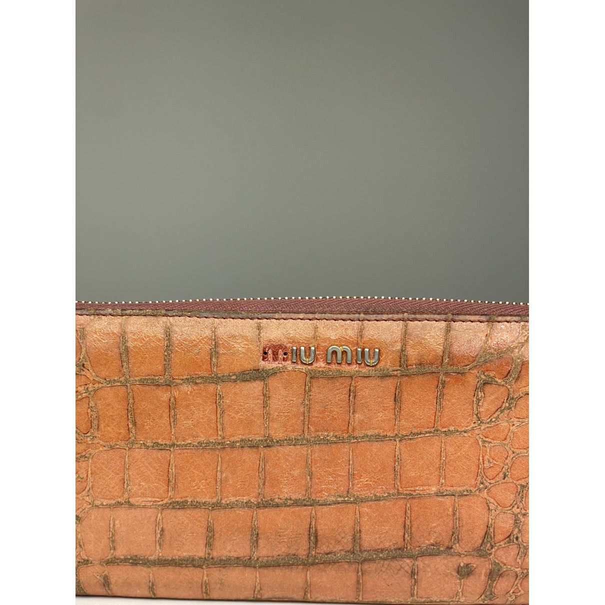 Miu Miu Orange Leather Wallet Size ONE SIZE - 2 Thumbnail