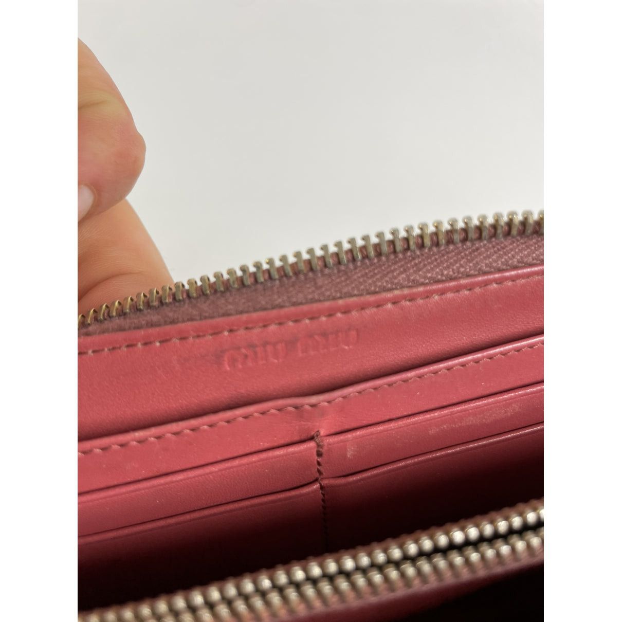 Miu Miu Orange Leather Wallet Size ONE SIZE - 5 Thumbnail