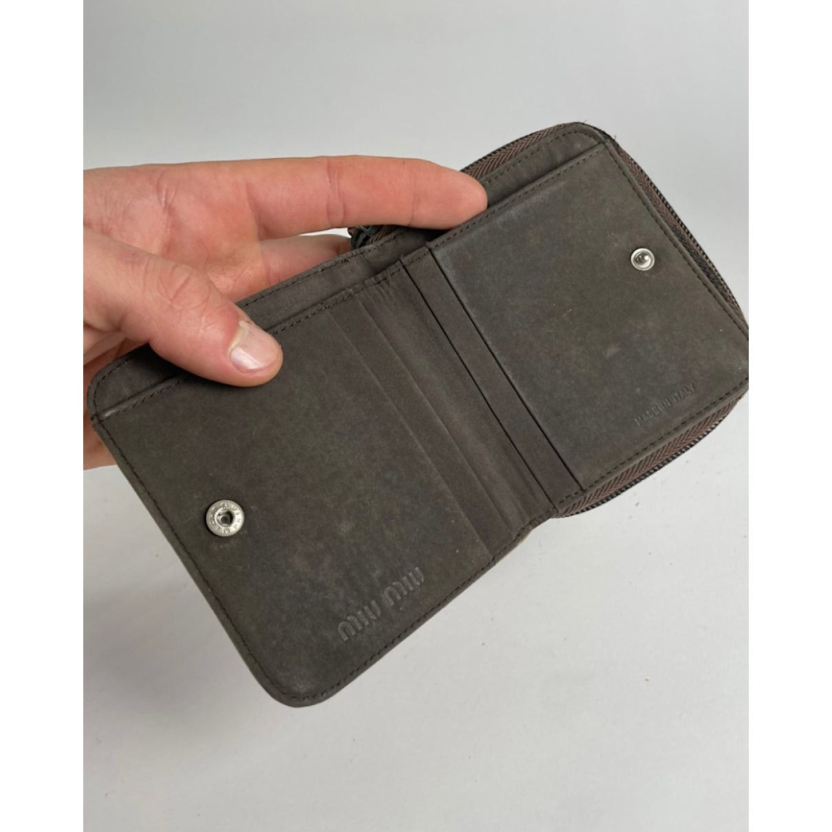 Beige Leather Wallet