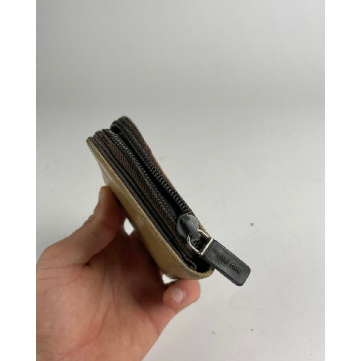 Beige Leather Wallet