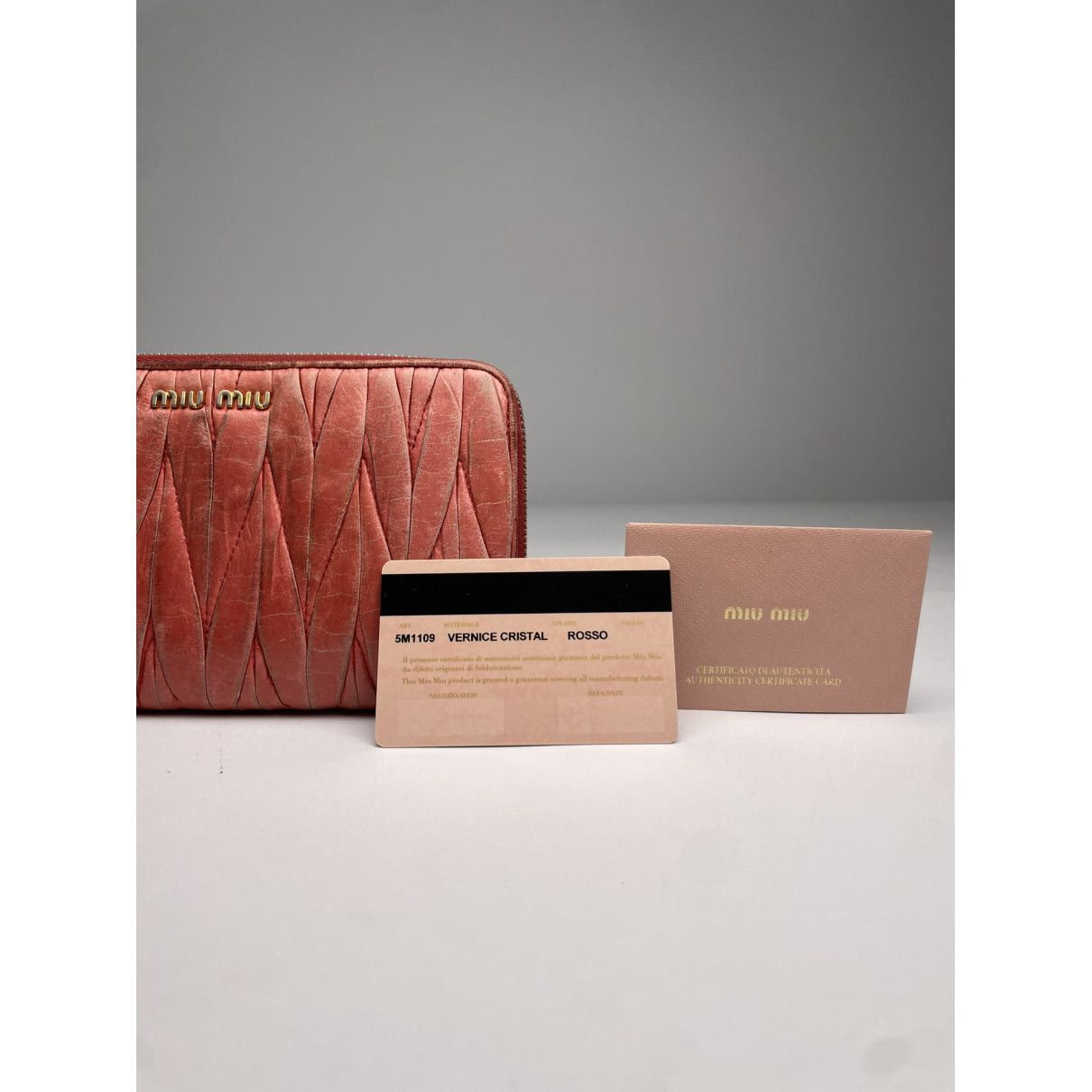 Miu Miu Red Leather Wallet Size ONE SIZE - 5 Thumbnail