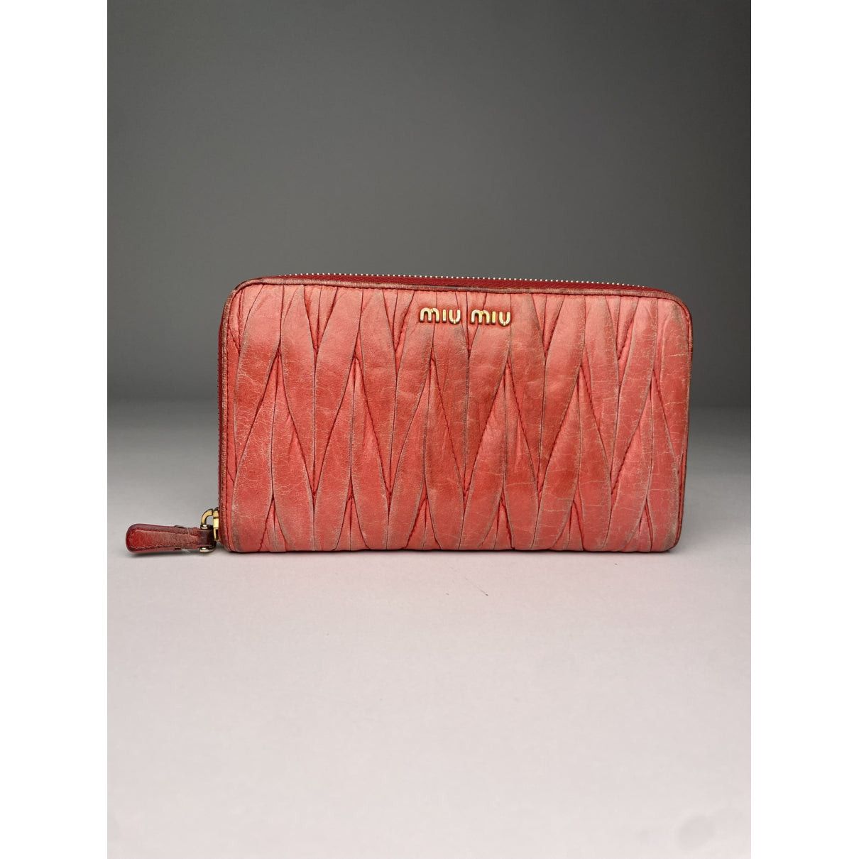 Miu Miu Red Leather Wallet Size ONE SIZE - 3 Thumbnail