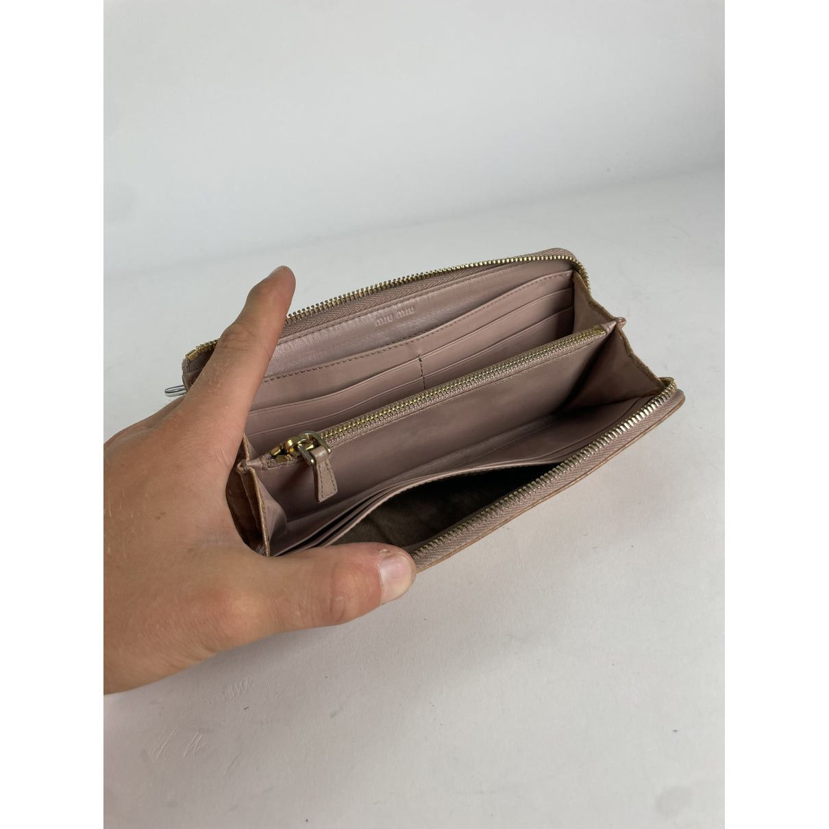 Miu Miu Pink Leather Wallet Size ONE SIZE - 3 Thumbnail