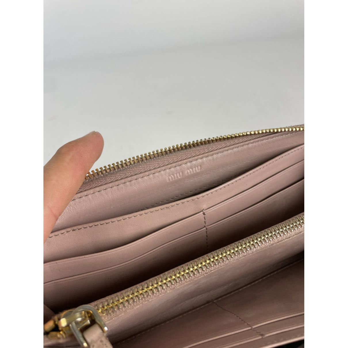 Miu Miu Pink Leather Wallet Size ONE SIZE - 4 Thumbnail