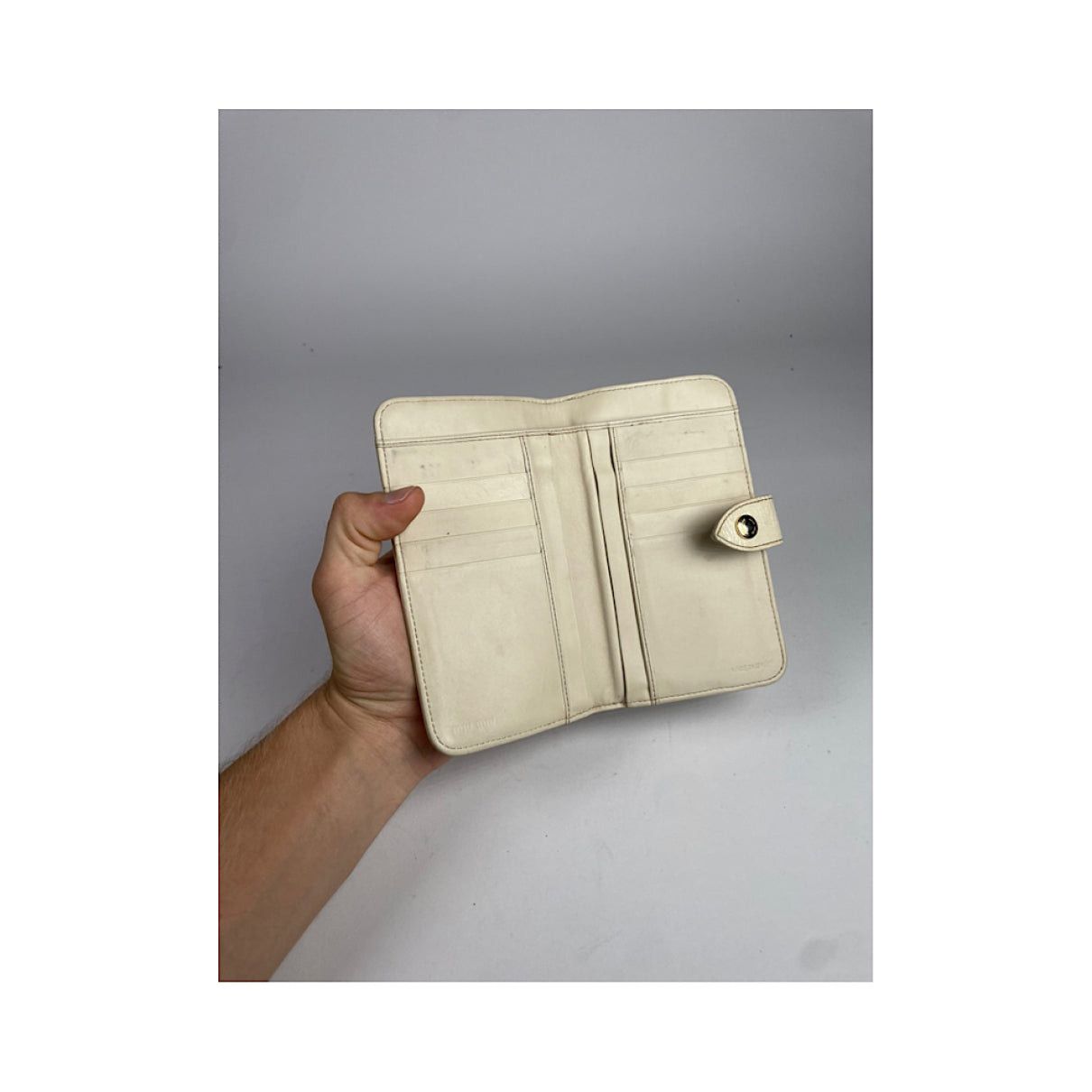 Miu Miu White Leather Wallet Size ONE SIZE - 5 Thumbnail