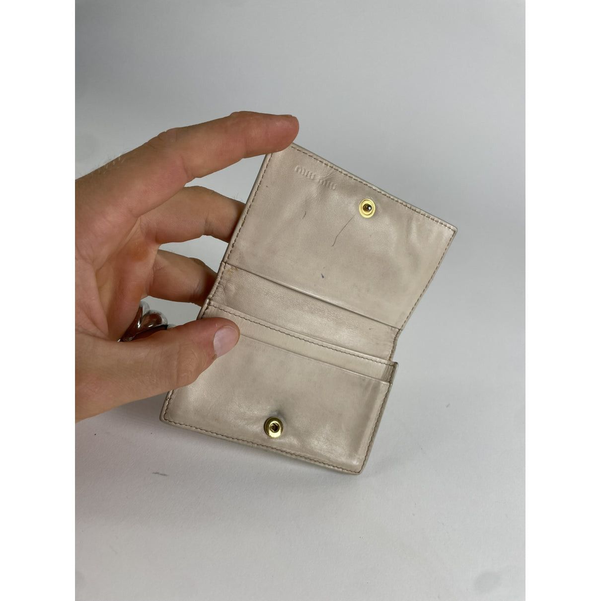 Miu Miu White Leather Purse Size ONE SIZE - 3 Thumbnail