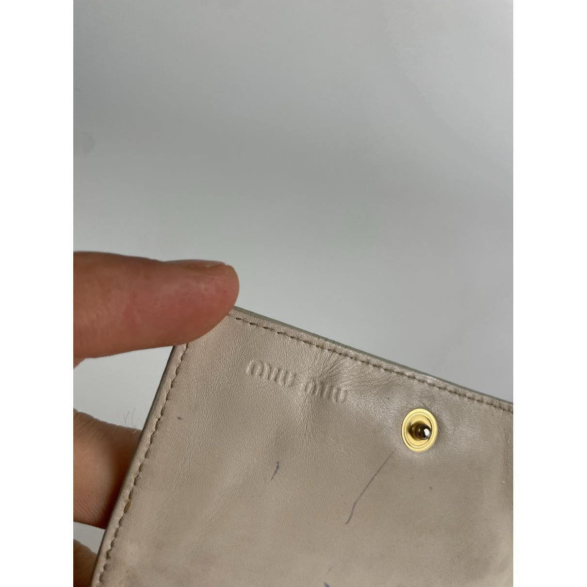 Miu Miu White Leather Purse Size ONE SIZE - 4 Thumbnail