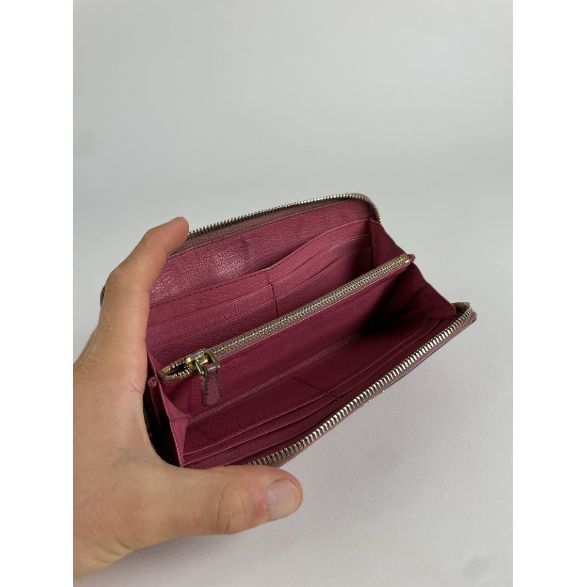 Miu Miu Purple Leather Wallet Size ONE SIZE - 3 Thumbnail