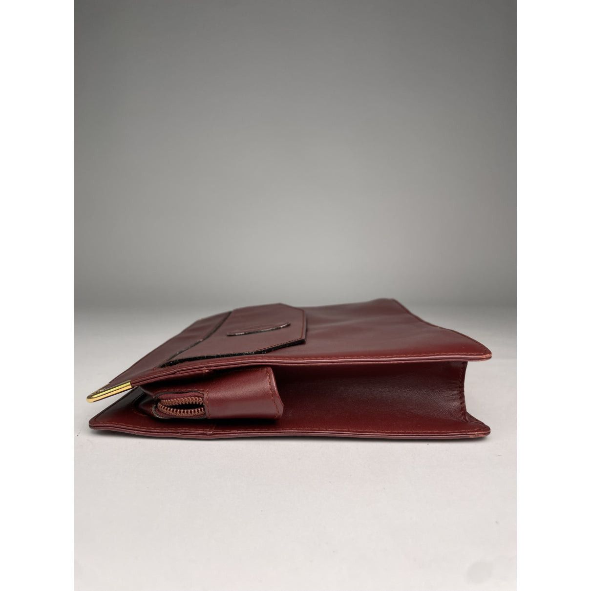 Cartier Burgundy Leather Clutch Bag Size ONE SIZE - 4 Thumbnail